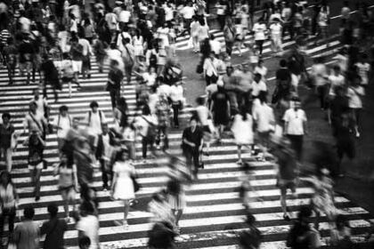 Bustling crosswalk in Tokyo