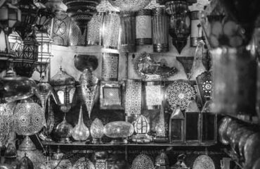 Middle Eastern style golden lamps and lights